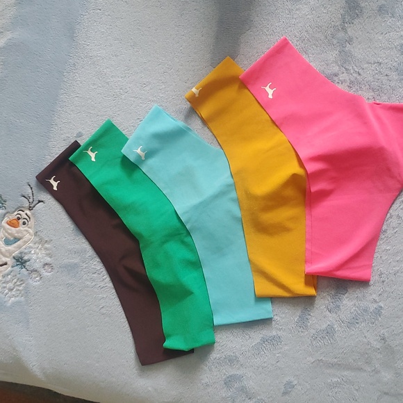 Victoria Secret 5 PINK No Show Thongs  No Show Thong Panty Sz Small - Picture 3 of 7